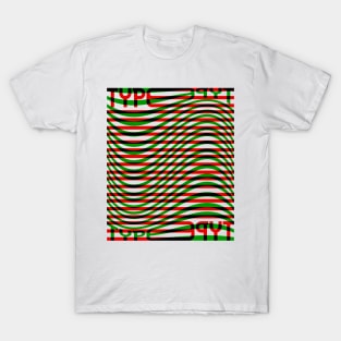 Type Wave (Red Green Black) T-Shirt